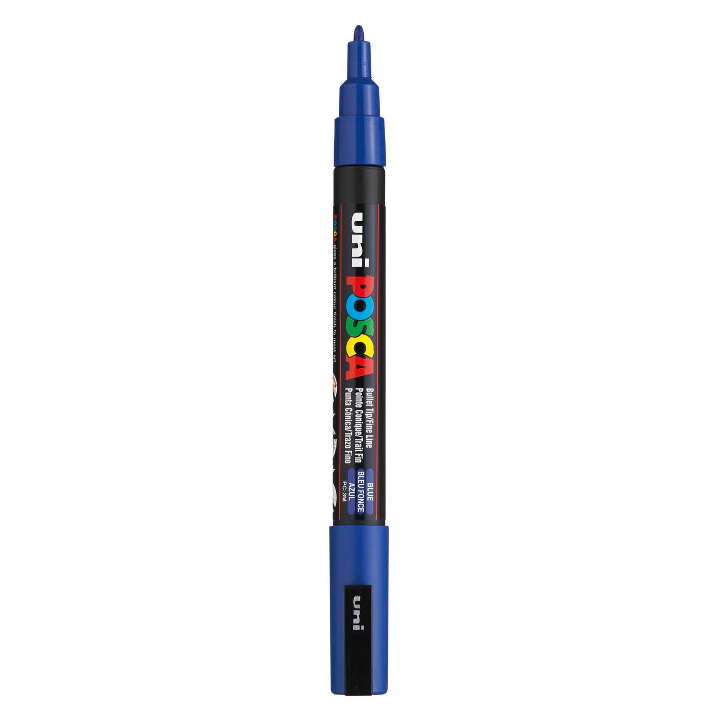 Posca verfstift pc3m f donkerblauw