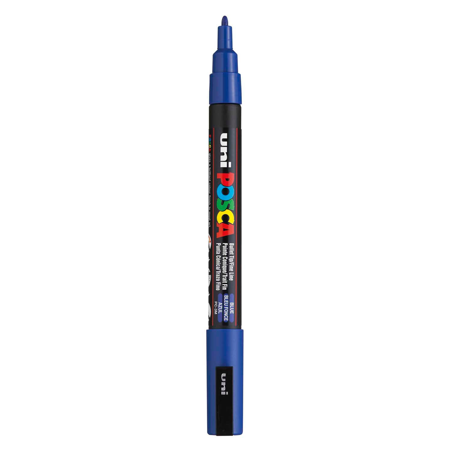 Posca verfstift pc3m f donkerblauw