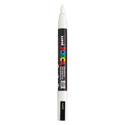 Uni posca pc3m acrylmarker wit - ronde punt tot 1,3 mm