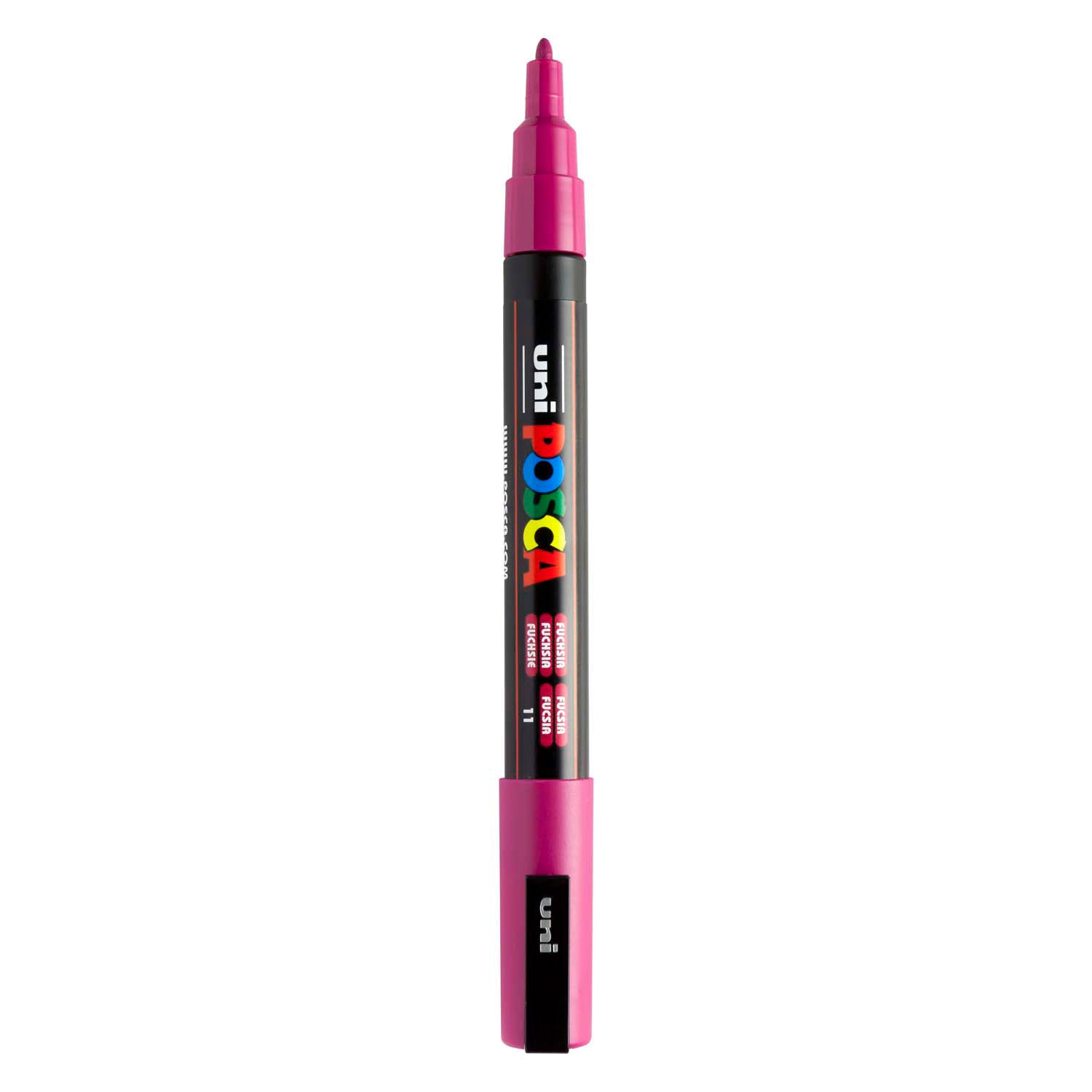 Uni posca pc3m acrylmarker fuchsia - ronde punt tot 1,3 mm