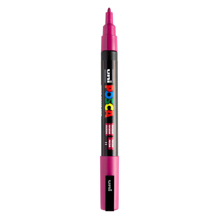 Uni posca pc3m acrylmarker fuchsia - ronde punt tot 1,3 mm