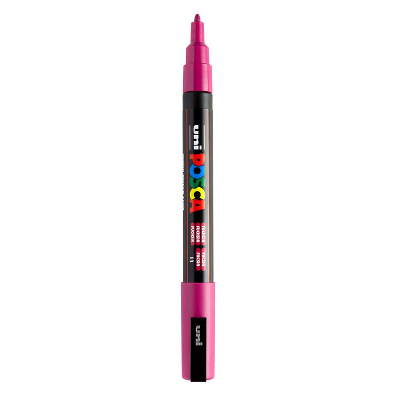 Uni posca pc3m acrylmarker fuchsia - ronde punt tot 1,3 mm