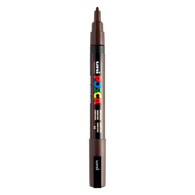 Uni posca pc3m acrylmarker donkerbruin- ronde punt tot 1,3 mm