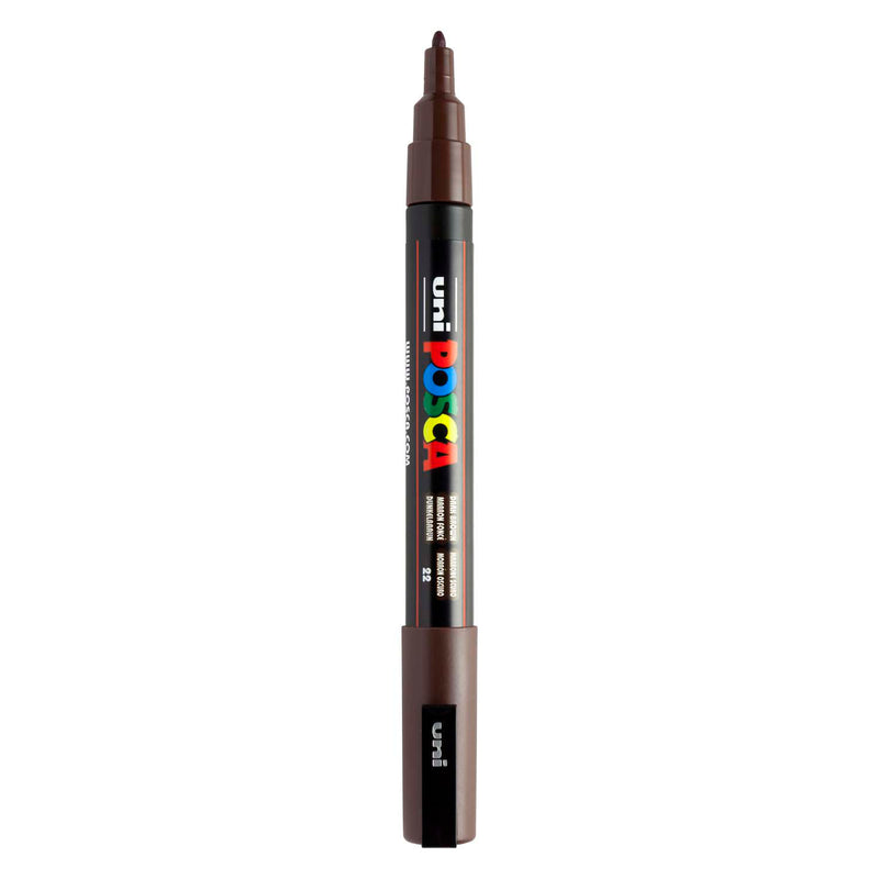 Uni posca pc3m acrylmarker donkerbruin- ronde punt tot 1,3 mm