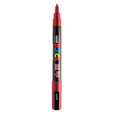 Uni posca pc3m verfmarker donkerrood - ronde punt tot 1,3 mm