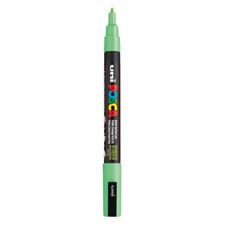 Uni posca pc3m verfmarker lichtgroen - ronde punt tot 1,3 mm