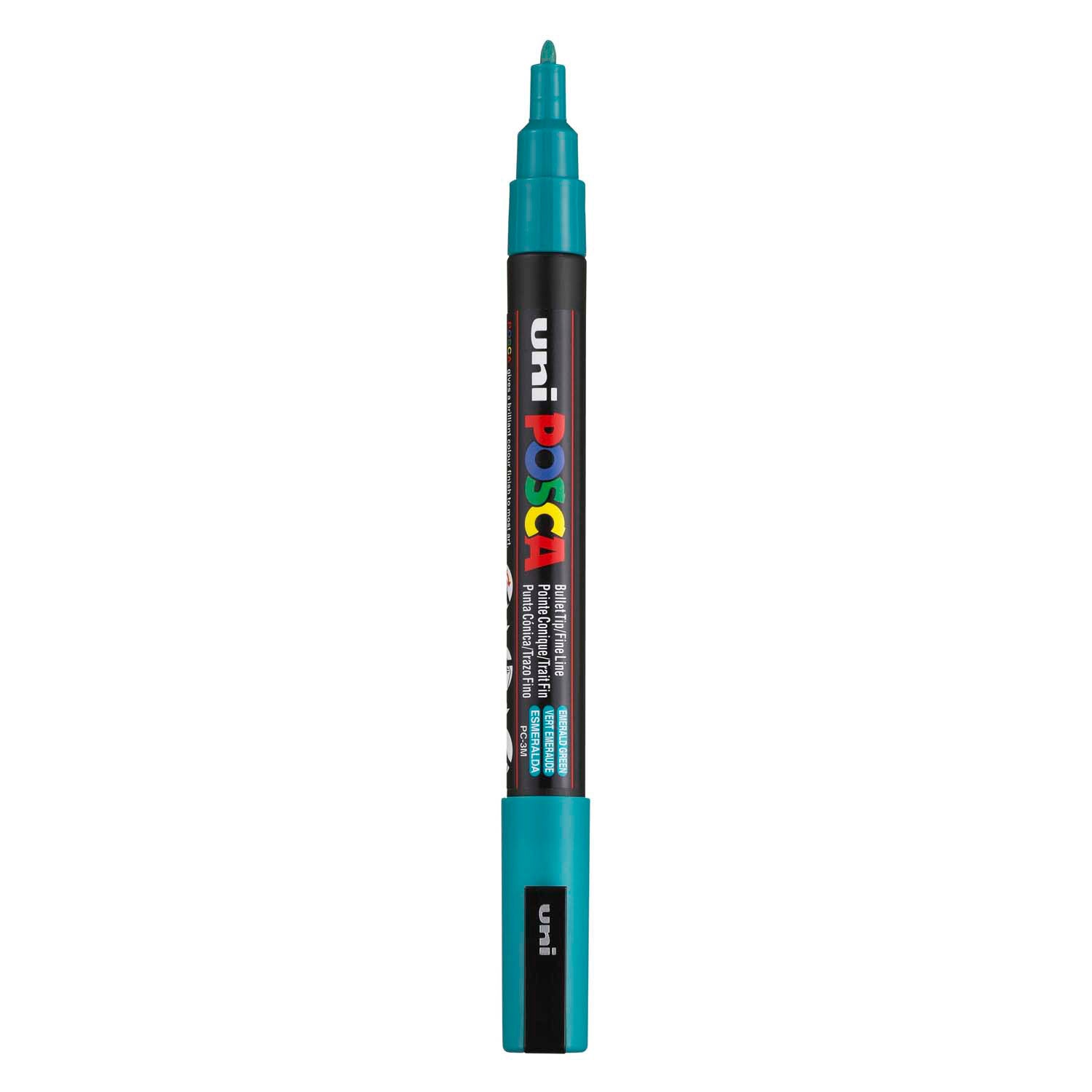 Uni posca pc3m verfmarker smaragd groen - ronde punt tot 1,3 mm