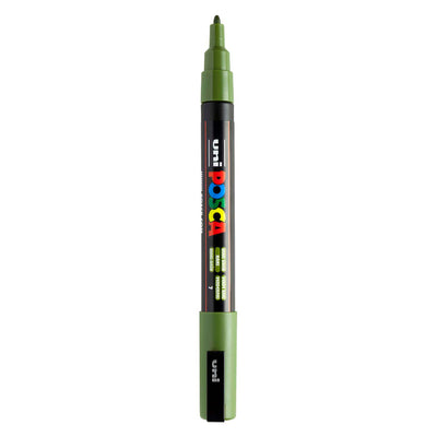 Posca uni pc3m verfmarker kaki - ronde punt tot 1,3 mm