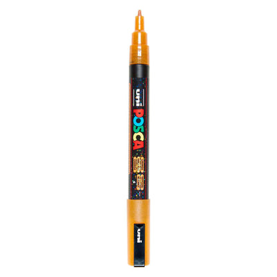 Uni posca pc3m verfmarker glitter oranje - ronde punt tot 1,3 mm