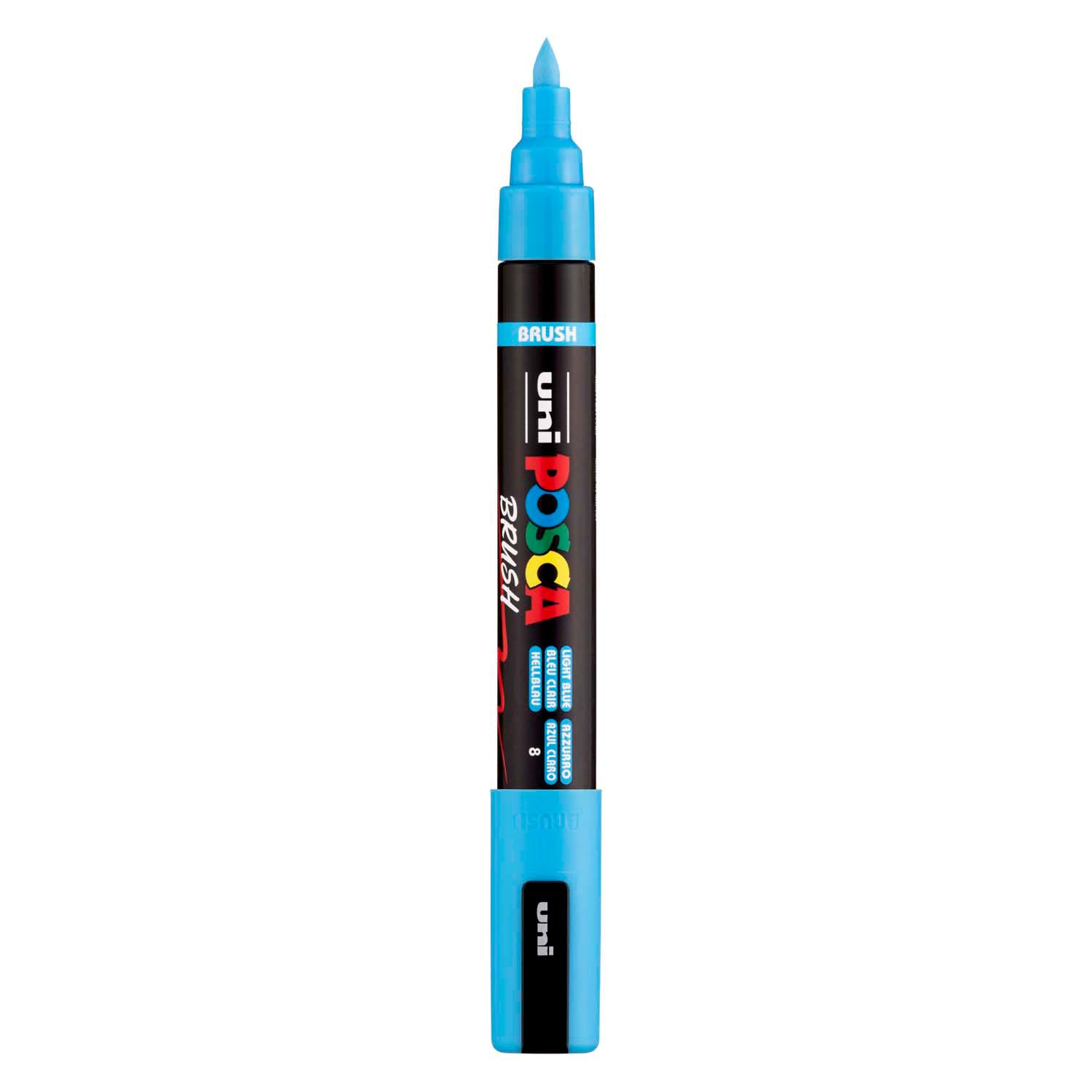 Uni posca brushmarker pc5br lichtblauw - brushpunt 1-4 mm