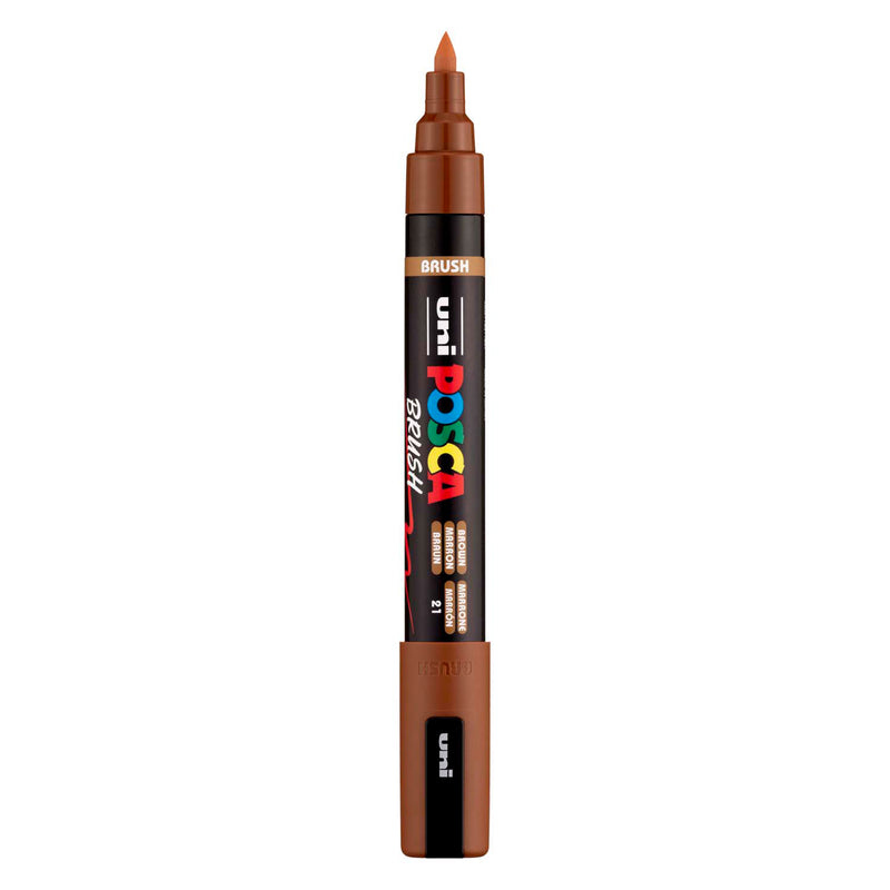 Uni posca brushmarker pc5br bruin - brushpunt 1-4 mm