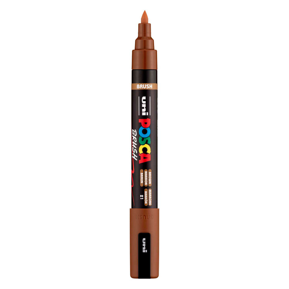 Uni posca brushmarker pc5br bruin - brushpunt 1-4 mm