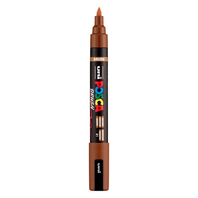 Uni posca brushmarker pc5br bruin - brushpunt 1-4 mm