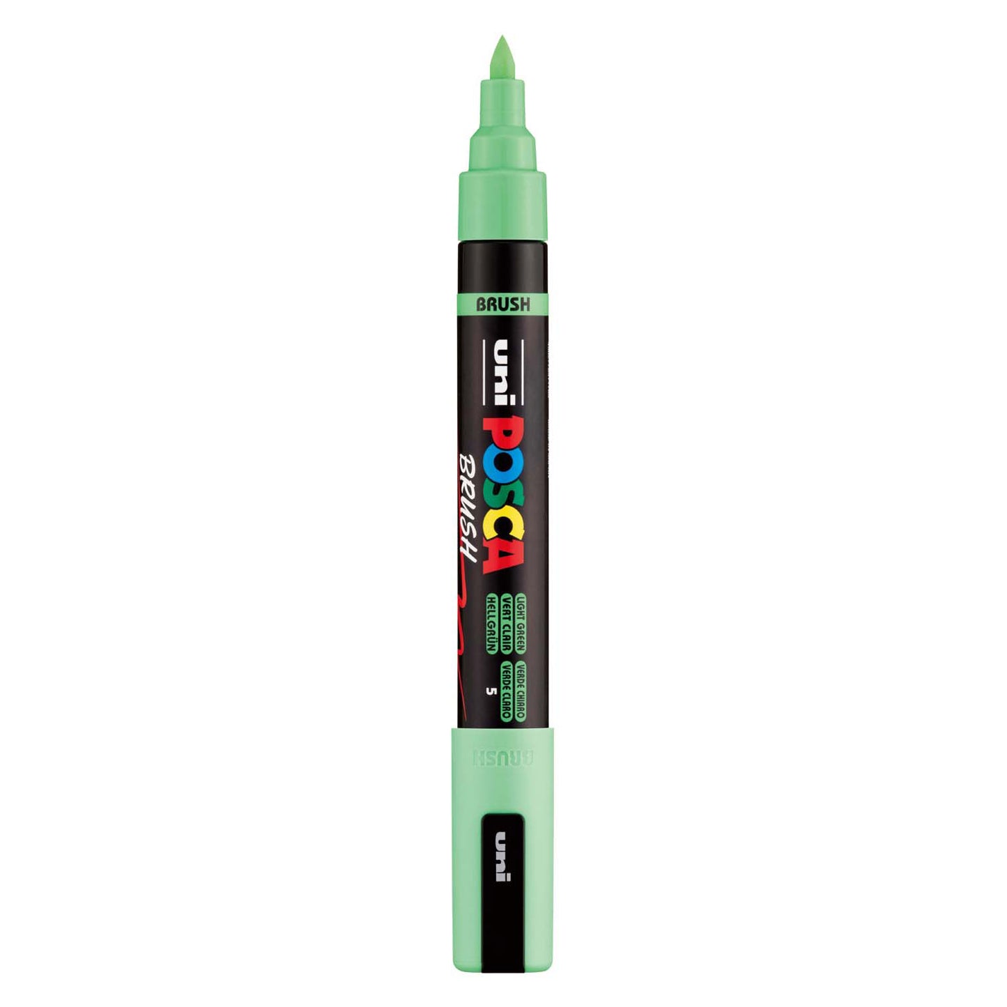 Uni posca brushmarker pc5br lichtgroen - brushpunt 1-4 mm