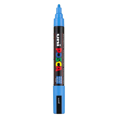 Uni posca verfmarker pc5m hemelsblauw - conische punt 2,5 mm