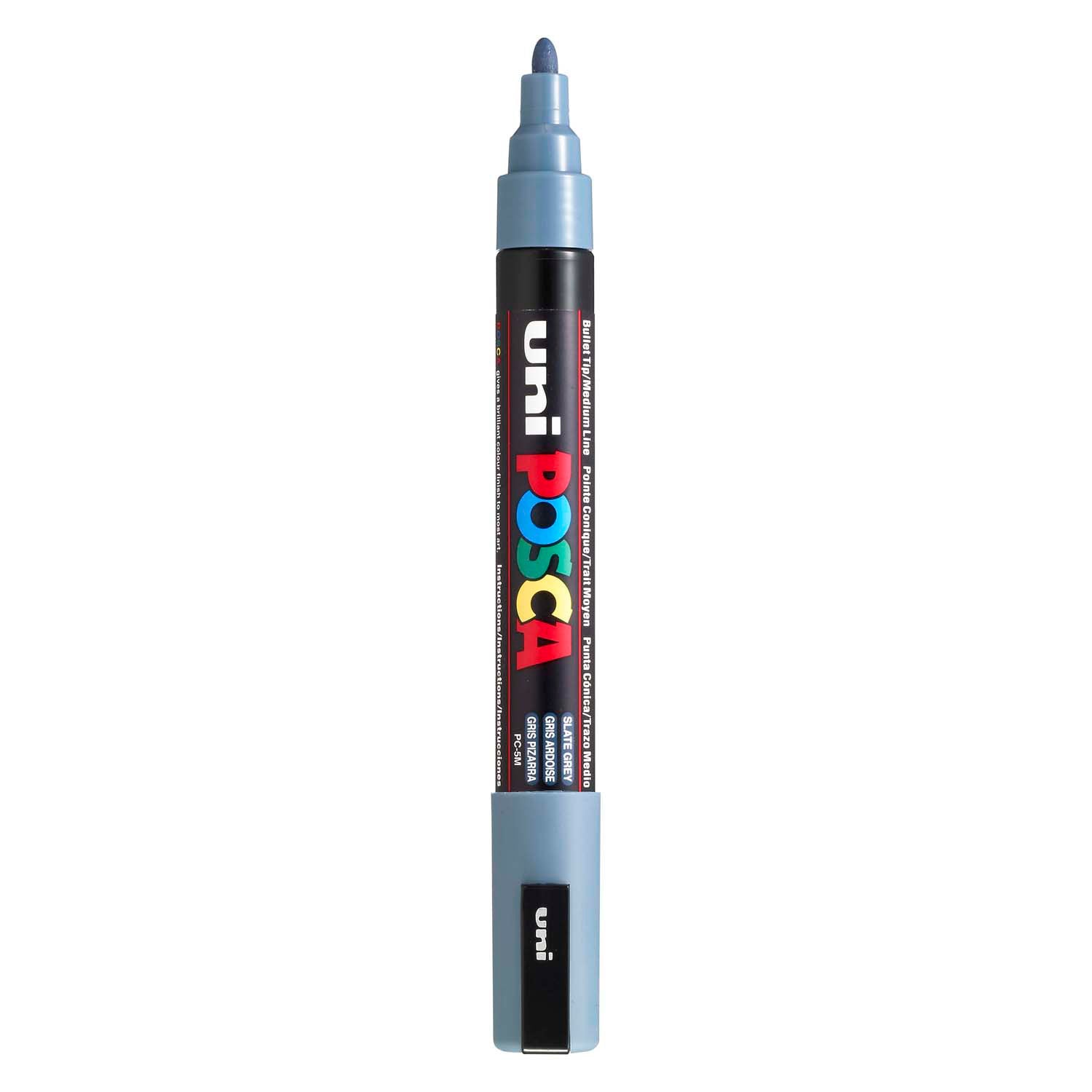 Uni posca verfmarker pc5m leigrijs - conische punt 2,5 mm