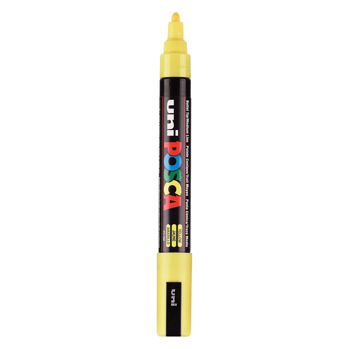 Uni posca verfmarker pc5m geel - conische punt 2,5 mm