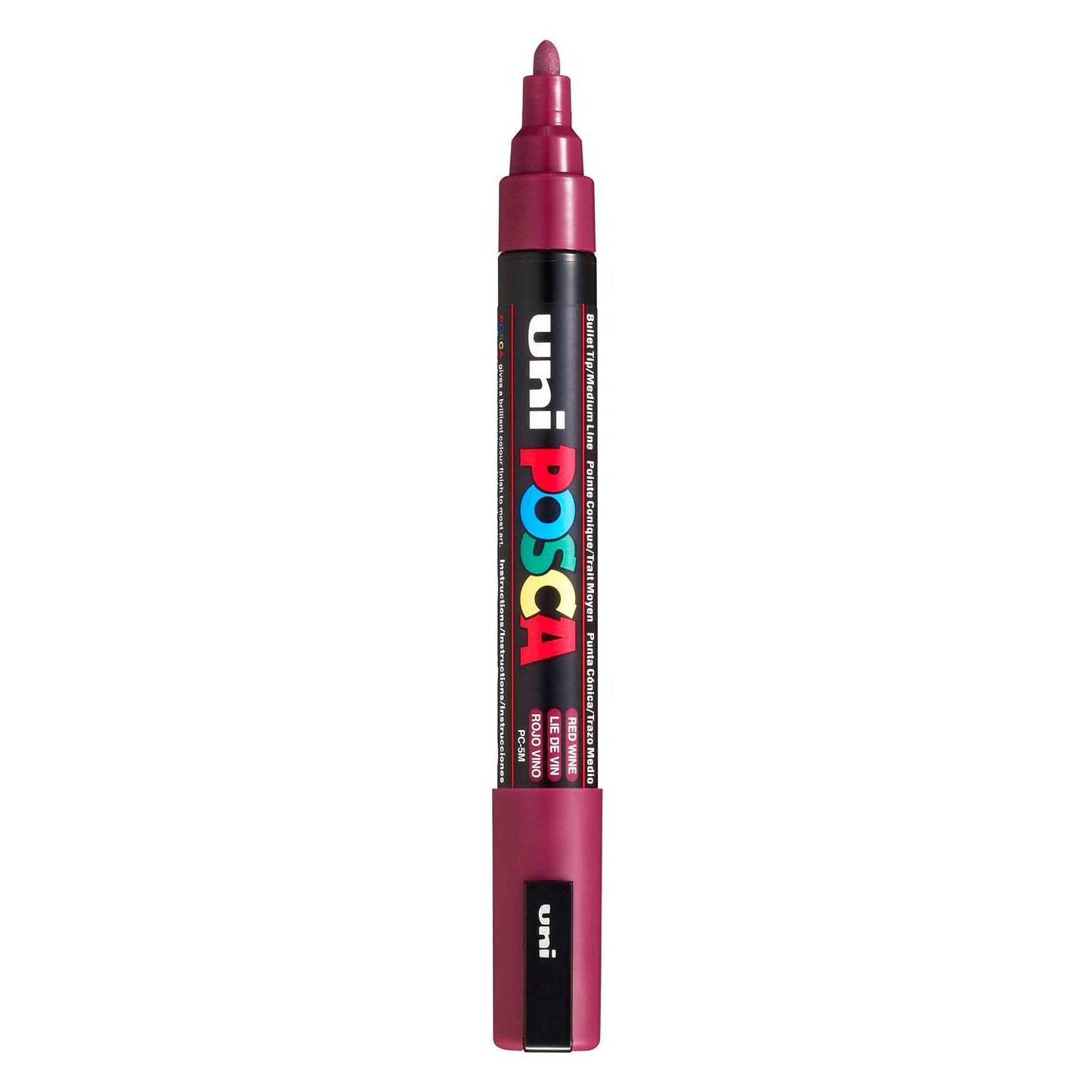 Uni posca verfmarker pc5m wijnrood - conische punt 2,5 mm