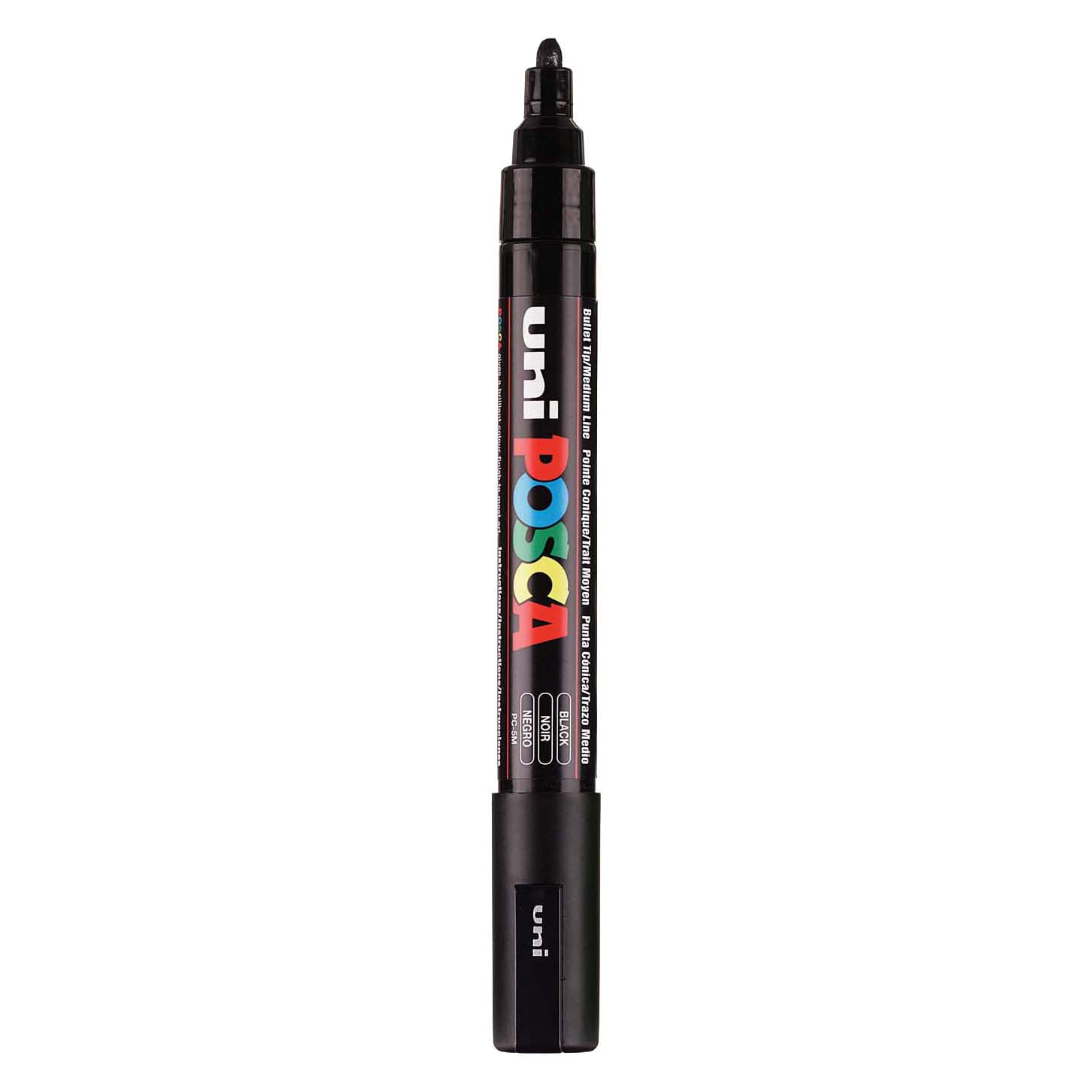 Uni posca verfmarker pc5m zwart - conische punt 2,5 mm