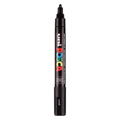 Uni posca verfmarker pc5m zwart - conische punt 2,5 mm