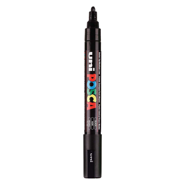Uni posca verfmarker pc5m zwart - conische punt 2,5 mm