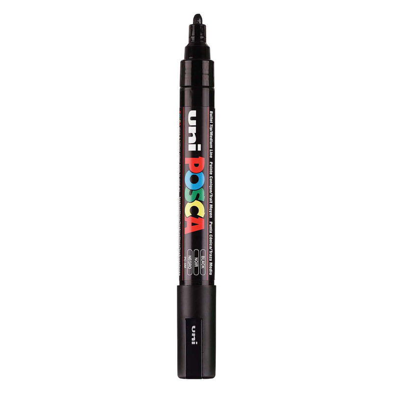 Uni posca verfmarker pc5m zwart - conische punt 2,5 mm