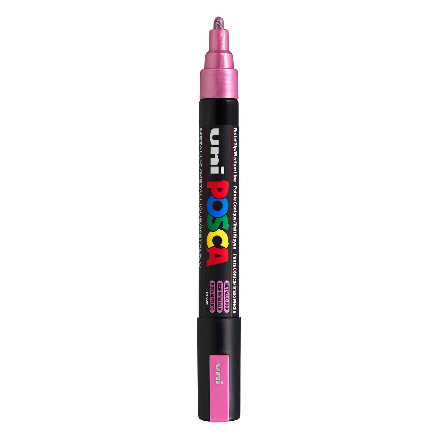 Uni posca verfmarker pc5m metallic roze - conische punt 2,5 mm
