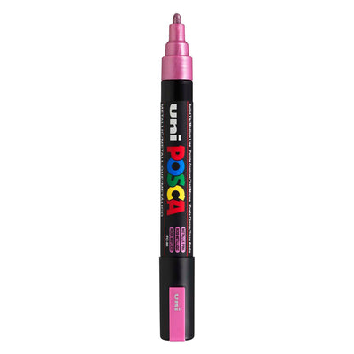 Uni posca verfmarker pc5m metallic roze - conische punt 2,5 mm
