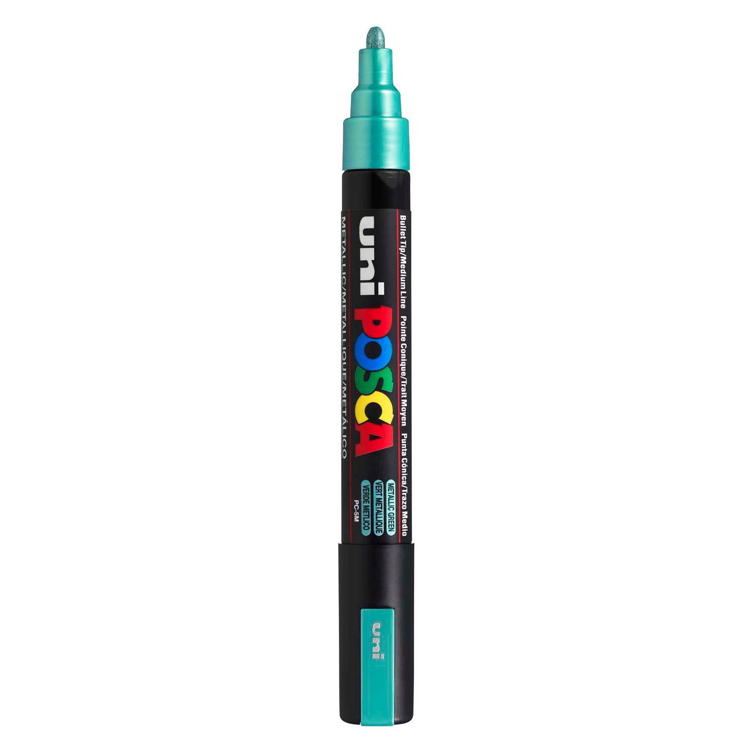 Uni posca verfmarker pc5m metallic groen - conische punt 2,5 mm