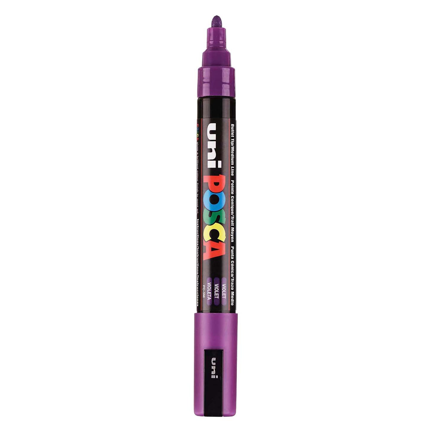 Uni posca verfmarker pc5m paars - conische punt 2,5 mm