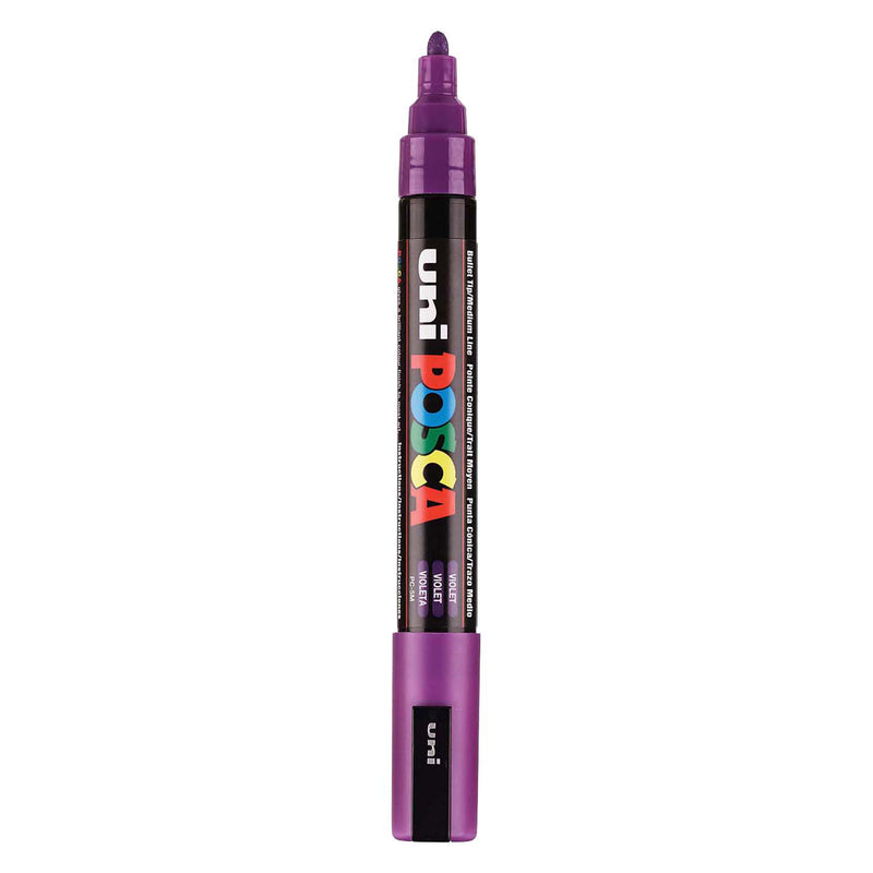 Uni posca verfmarker pc5m paars - conische punt 2,5 mm