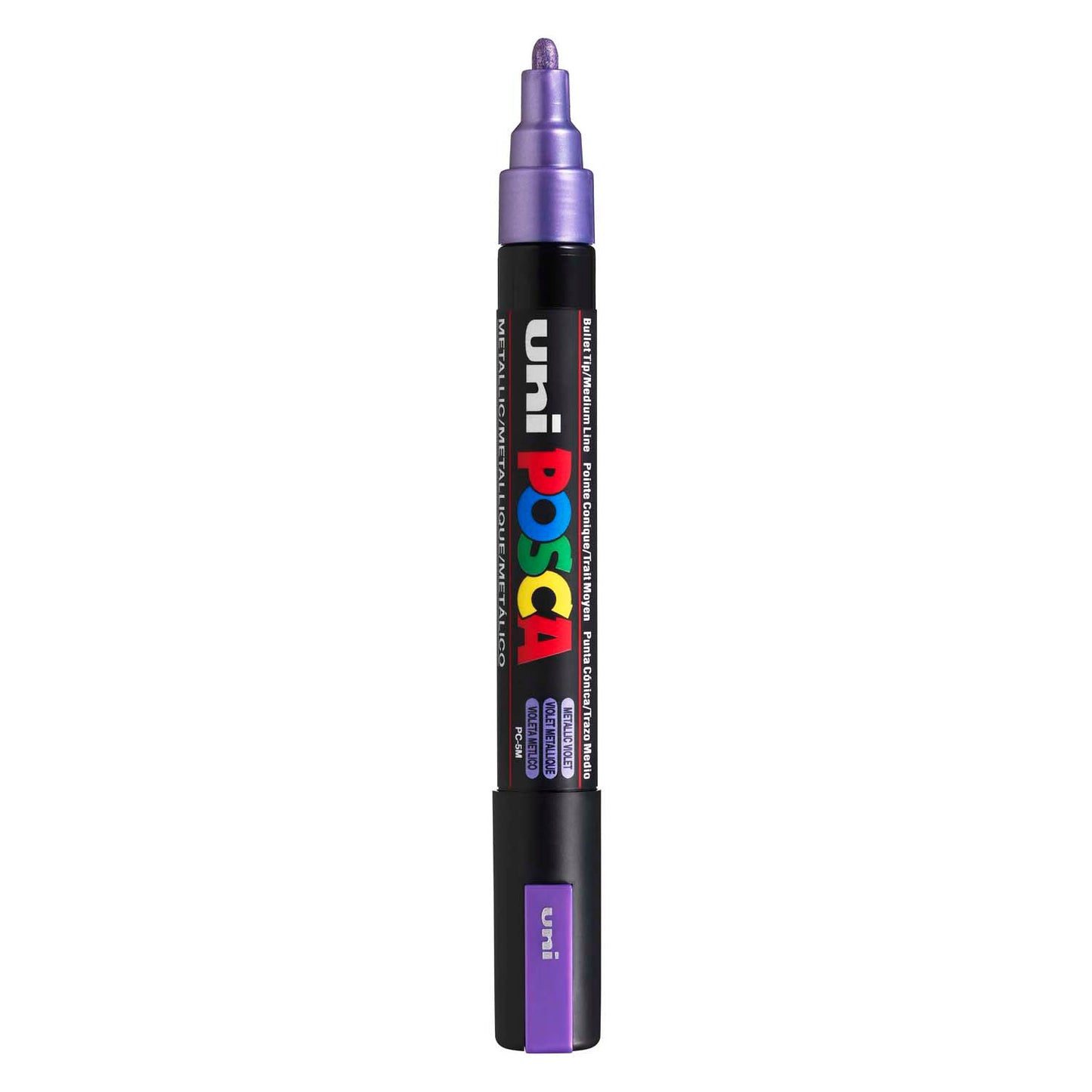 Uni posca verfmarker pc5m metallic paars - conische punt 2,5 mm