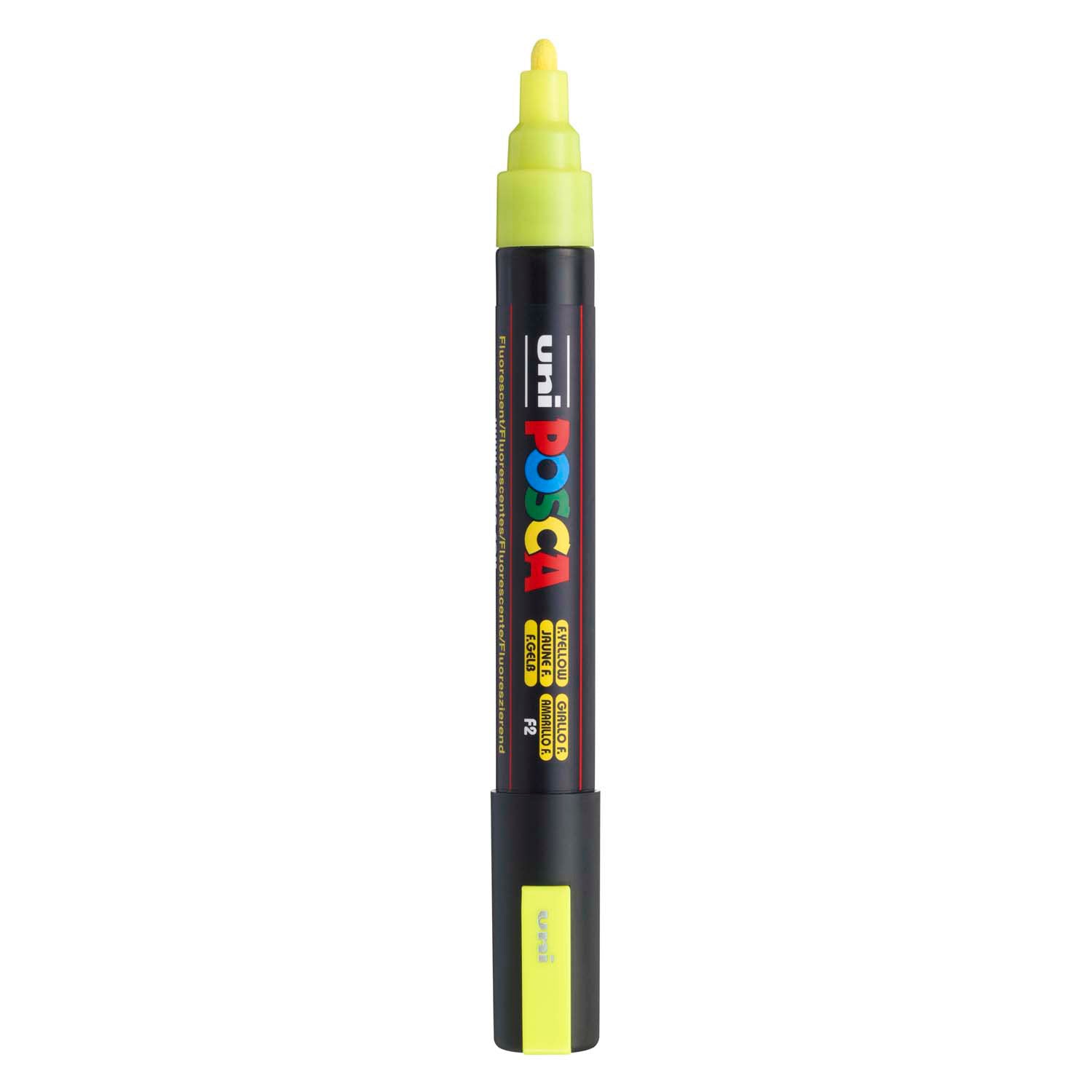 Uni posca verfmarker pc5m neon geel - conische punt 2,5 mm