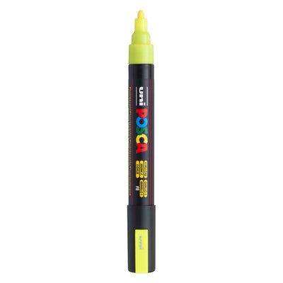 Uni posca verfmarker pc5m neon geel - conische punt 2,5 mm