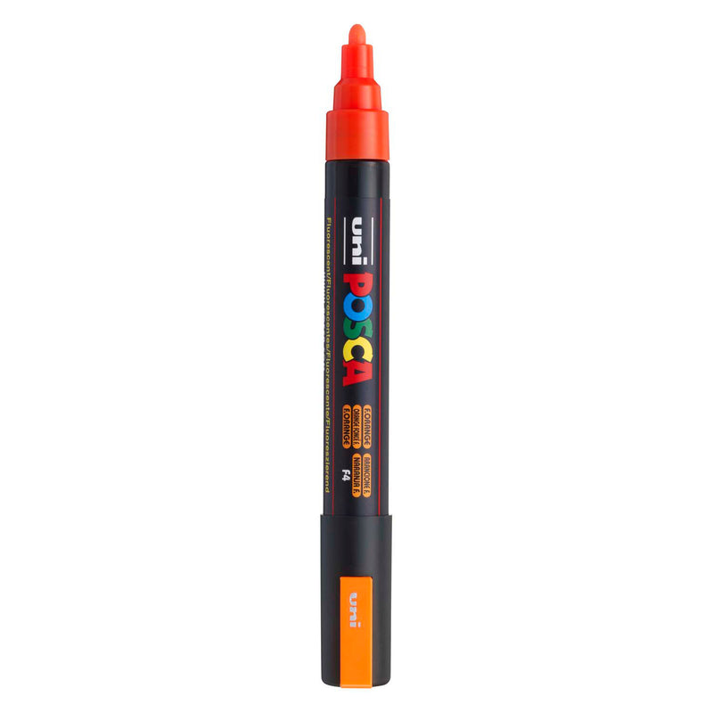 Uni posca verfmarker pc5m neon oranje - conische punt 2,5 mm