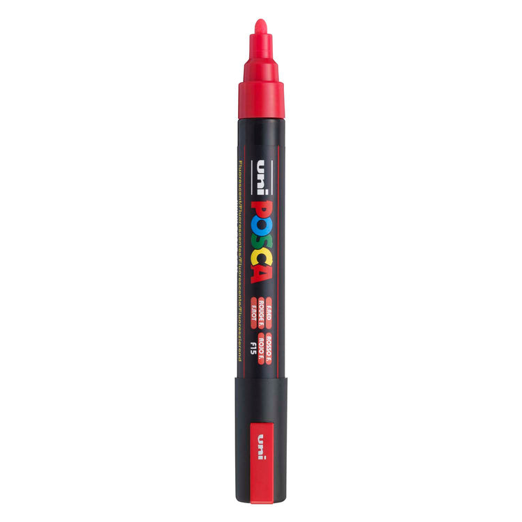 Uni posca verfmarker pc5m neon rood - conische punt 2,5 mm