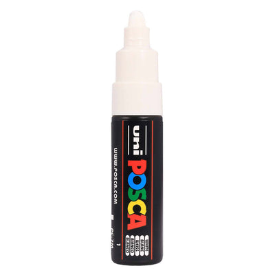 Uni posca verfmarker 7m wit - conische punt 4,5mm