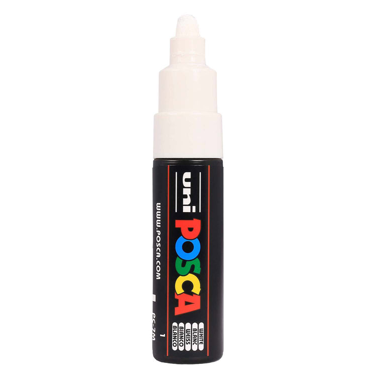 Uni posca verfmarker 7m wit - conische punt 4,5mm