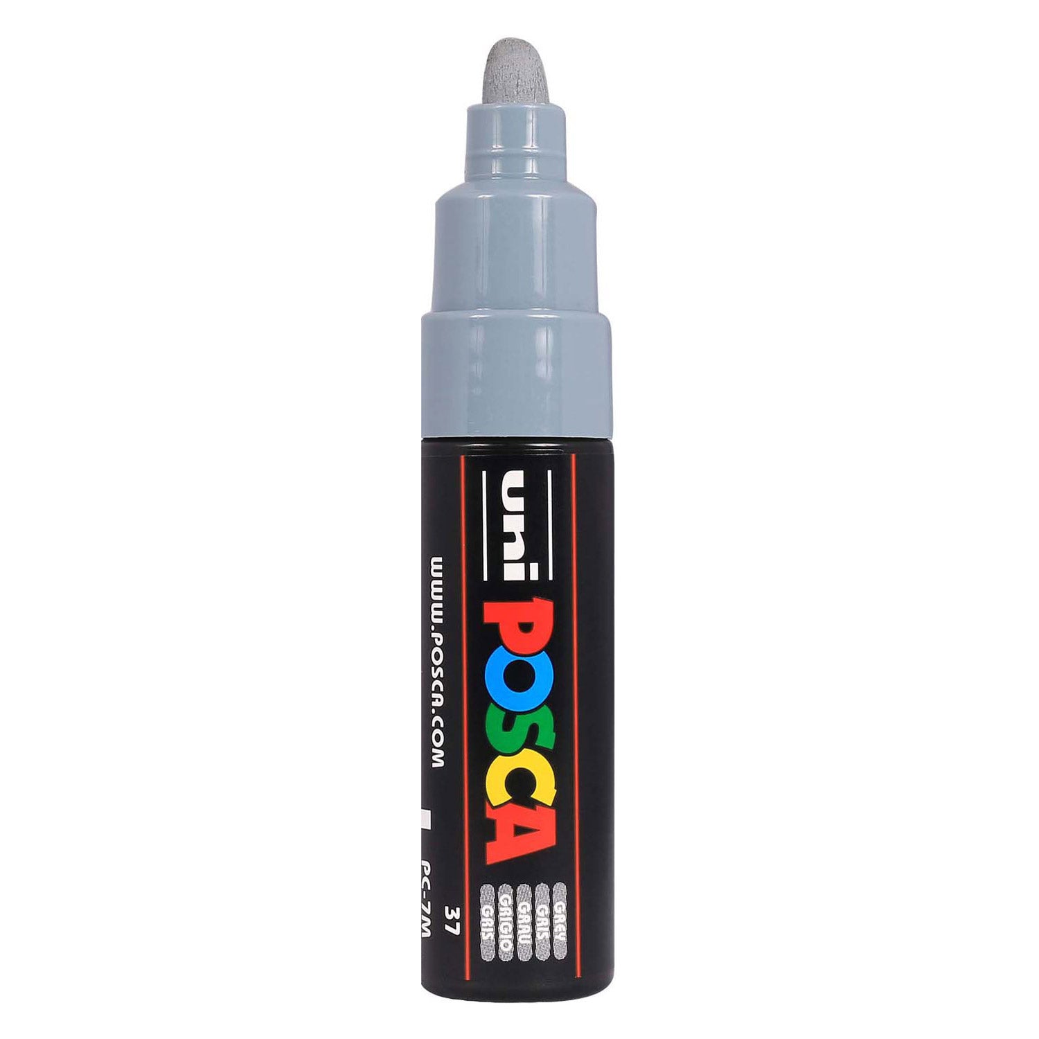 Uni posca verfmarker 7m grijs - conische punt 4,5mm