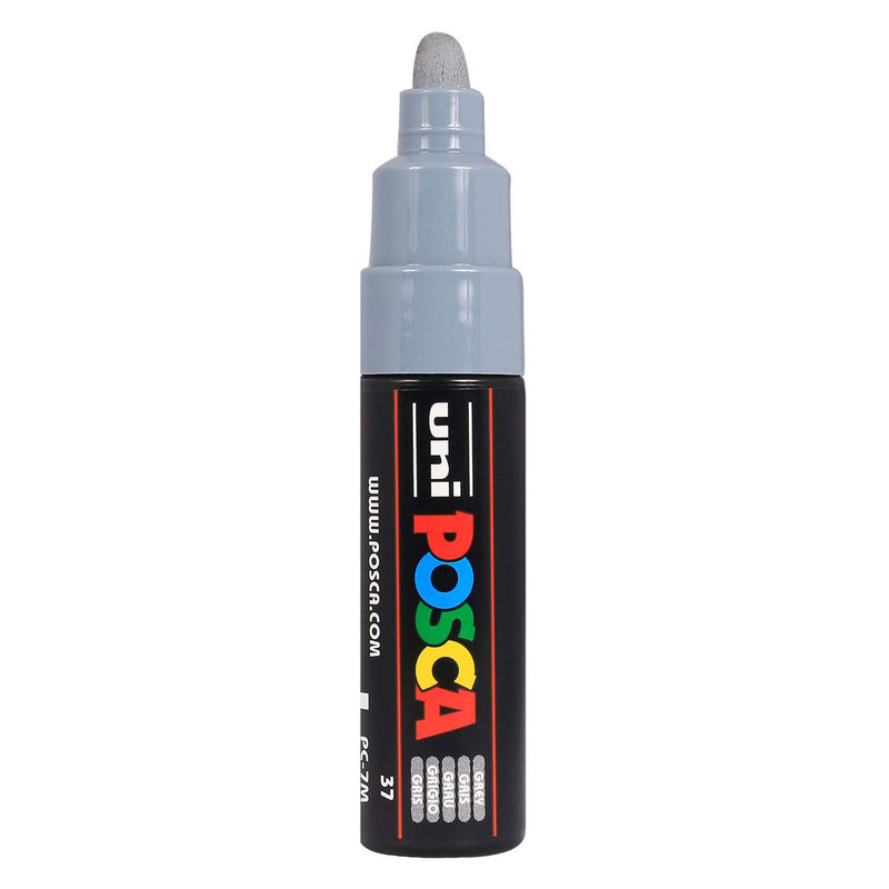 Uni posca verfmarker 7m grijs - conische punt 4,5mm