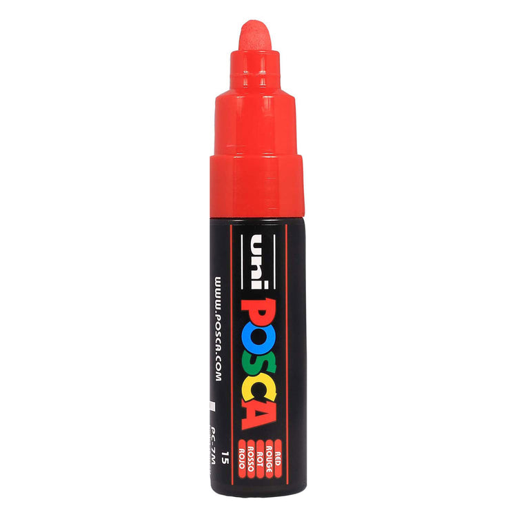 Uni posca verfmarker 7m rood - conische punt 4,5mm