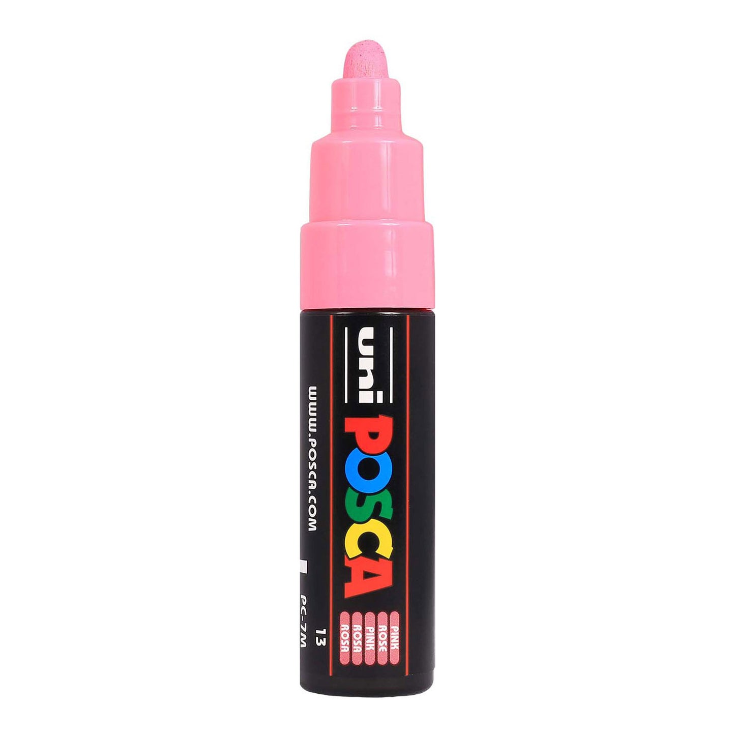 Uni posca verfmarker 7m roze - conische punt