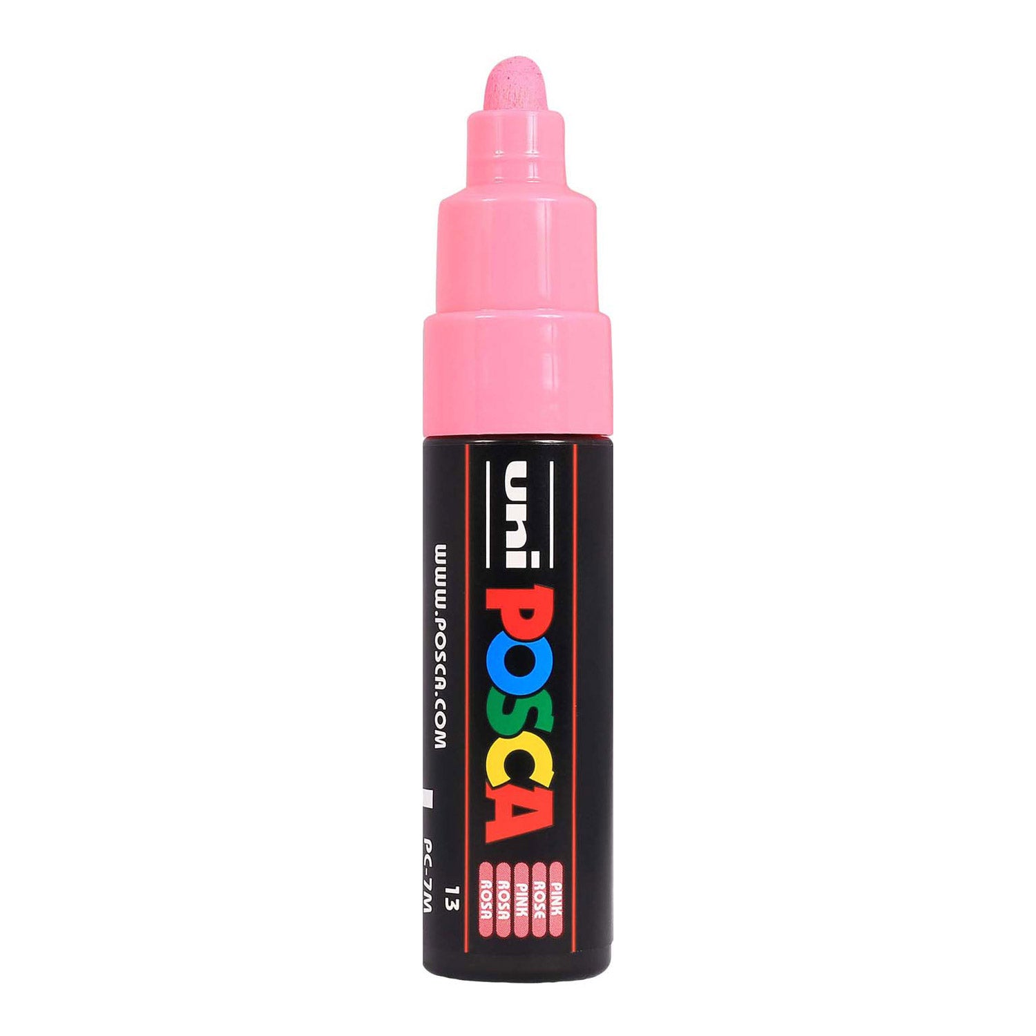 Uni posca verfmarker 7m roze - conische punt