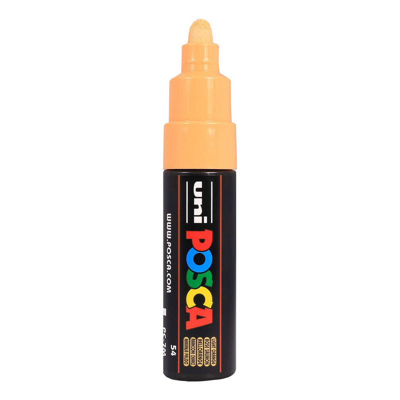 Uni posca verfmarker 7m lichtoranje - conische punt