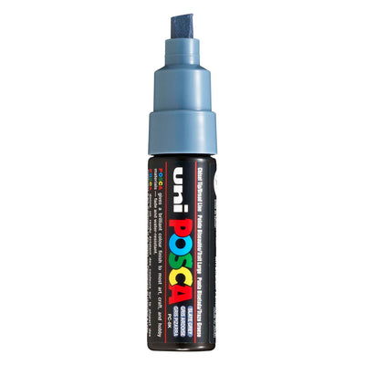 Uni posca verfmarker 8k leigrijs - beitelpunt 8mm