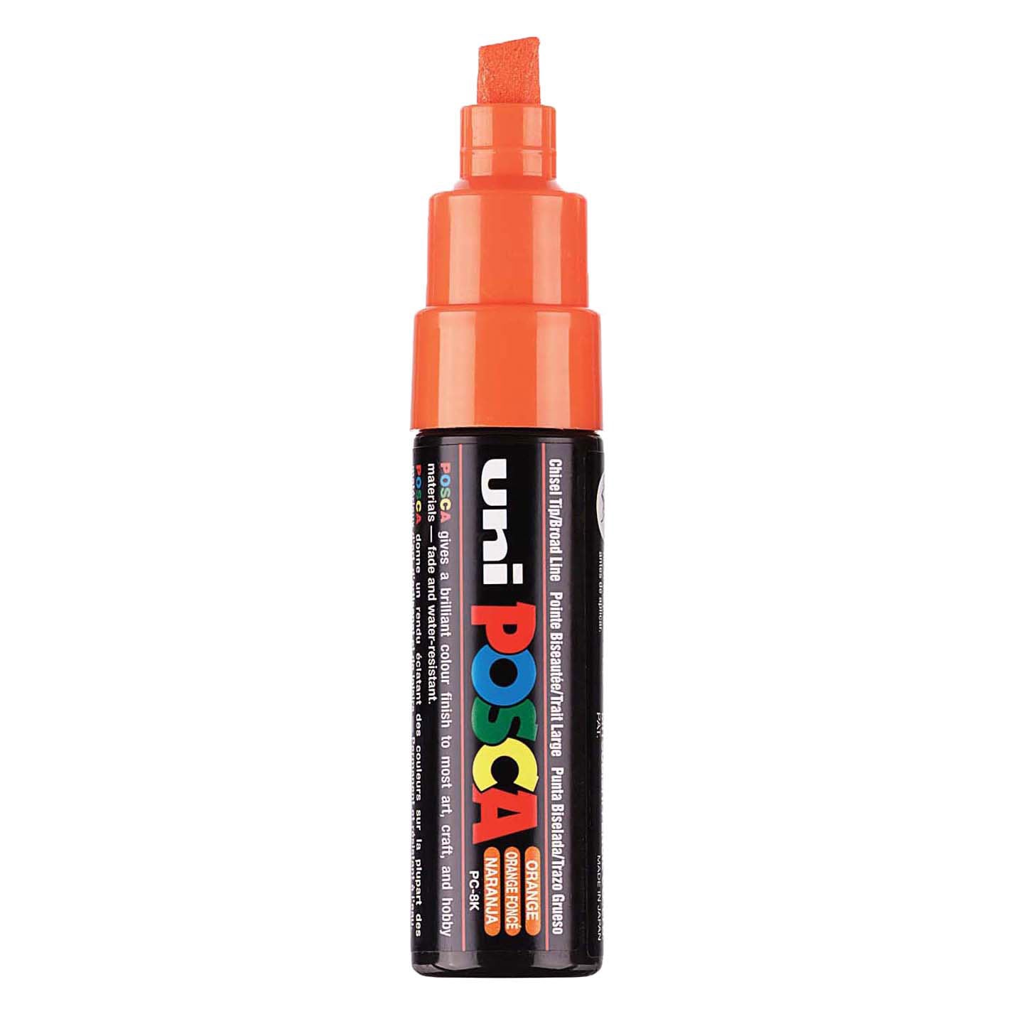 Uni posca verfmarker 8k donkeroranje - beitelpunt 8mm