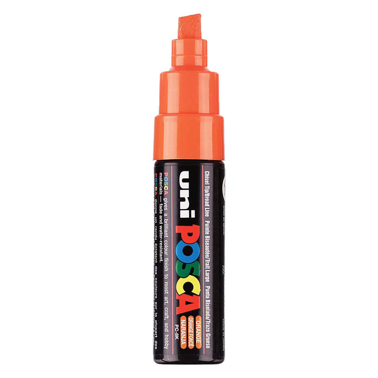 Uni posca verfmarker 8k donkeroranje - beitelpunt 8mm