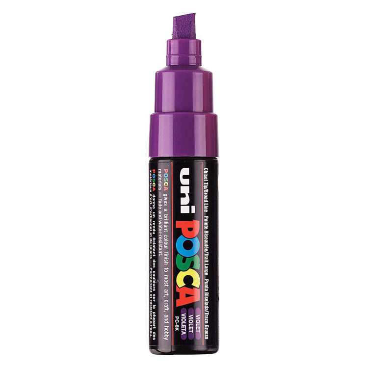 Uni posca verfmarker 8k violet- beitelpunt 8mm