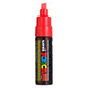 Uni posca verfmarker 8k neon rood - beitelpunt 8mm