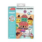 Graine creative graine schilderen op nummer set kawaii cakes - incl. acrylverf en penseel - afbeelding 2